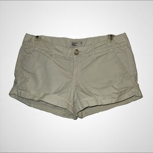 5/$10 American Eagle khaki Y2K 2000s mid rise cuffed shorts